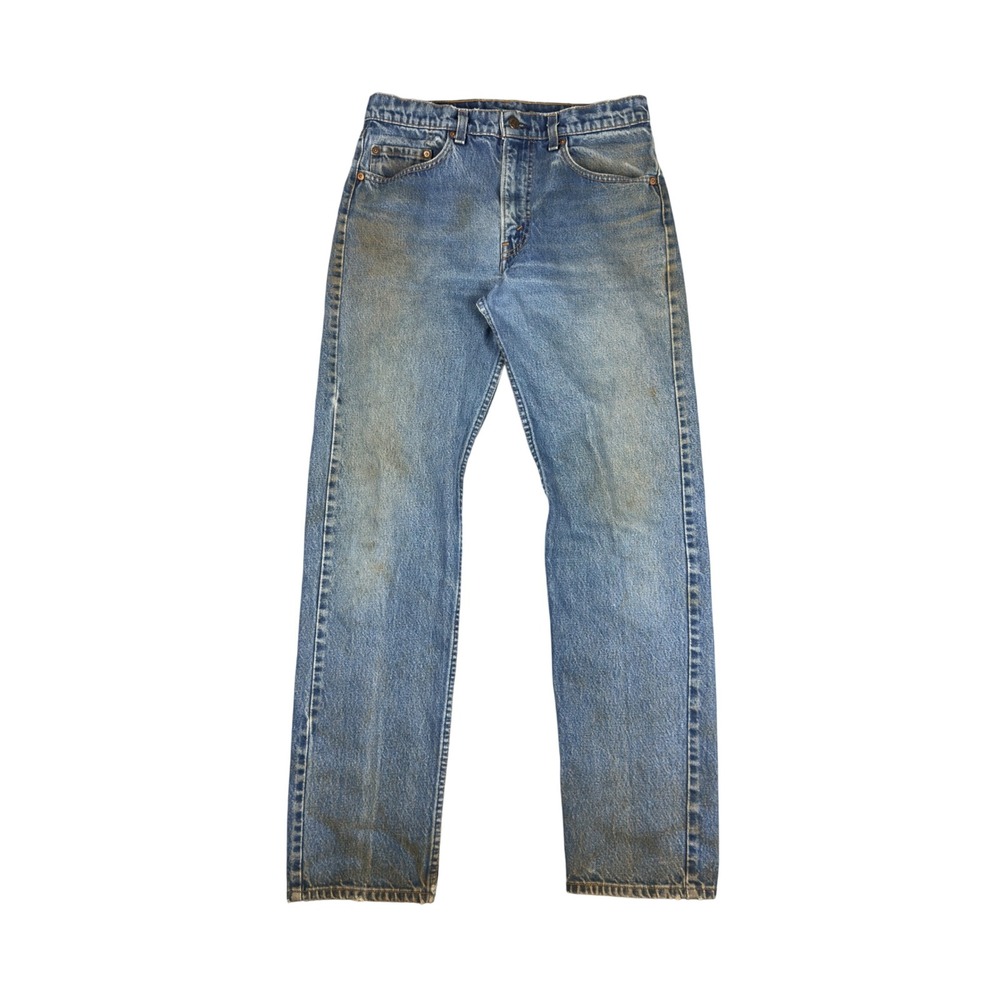 Vtg 80s Levi's 505 Jeans Mens 31x31 Distressed Faded Denim Straight Leg USA Made